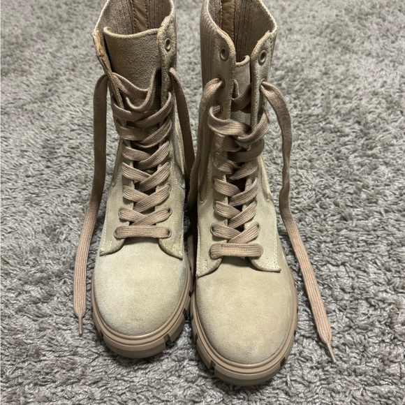 Steve Madden Women's Suede & Leather Combat Boots - Picture 4 of 7